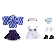 Original Character Parts for Nendoroid Doll Figures Outfit Set Japanese-Style Maid Blue