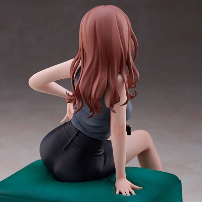 Original Illustration PVC Statue Doshima Illustration Senior Office Lady With Many Moles 23 cm