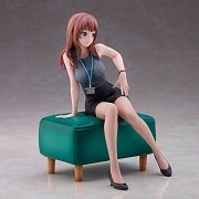 Original Illustration PVC Statue Doshima Illustration Senior Office Lady With Many Moles 23 cm