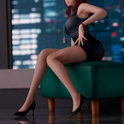 Original Illustration PVC Statue Doshima Illustration Senior Office Lady With Many Moles 23 cm