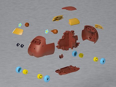 Pui Pui Molcar MODEROID Plastic Model Kit Molcar Choco 7 cm