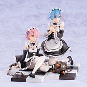Re:ZERO -Starting Life in Another World- PVC Statue 1/8 Rem & Ram Special Stand Complete Set 16 cm --- DAMAGED PACKAGING