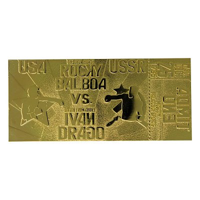 Rocky IV Replica East vs. West Fight Ticket (gold plated)