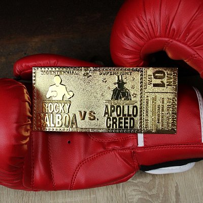 Rocky Replica 45th Anniversary Bicentennial Superfight Ticket (gold plated)