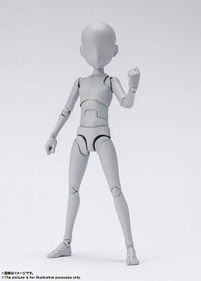 S.H. Figuarts Action Figure Body Kun Ken Sugimori Edition DX Set (Gray Color Ver.) 13 cm