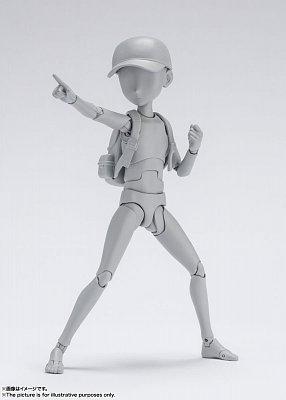 S.H. Figuarts Action Figure Body Kun Ken Sugimori Edition DX Set (Gray Color Ver.) 13 cm