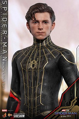 Spider-Man: No Way Home Movie Masterpiece Action Figure 1/6 Spider-Man (Black & Gold Suit) 30 cm