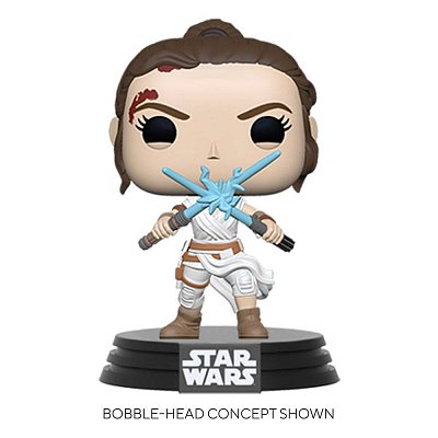 Star Wars Episode IX POP! Movies Vinyl Figure Rey w/2 Light Sabers 9 cm