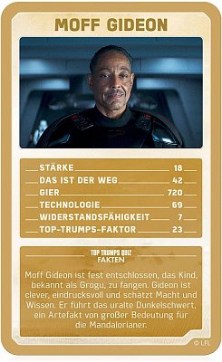 Star Wars Mandalorian Card Game Top Trumps Quiz *German Version*