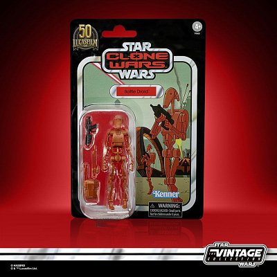 Star Wars The Clone Wars Vintage Collection Action Figure 2022 Battle Droid 10 cm - Damaged packaging