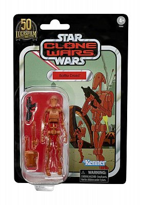 Star Wars The Clone Wars Vintage Collection Action Figure 2022 Battle Droid 10 cm - Damaged packaging