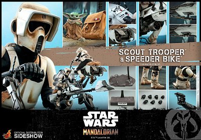 Star Wars The Mandalorian Action Figure 1/6 Scout Trooper & Speeder Bike 30 cm - Damaged packaging