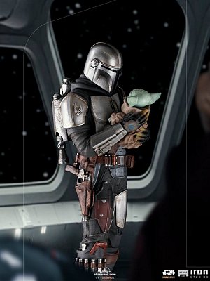 Star Wars The Mandalorian Art Scale Statue 1/10 Mandalorian & Grogu 22 cm