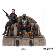 Star Wars The Mandalorian Deluxe Art Scale Statue 1/10 Boba Fett & Fennec on Throne 23 cm