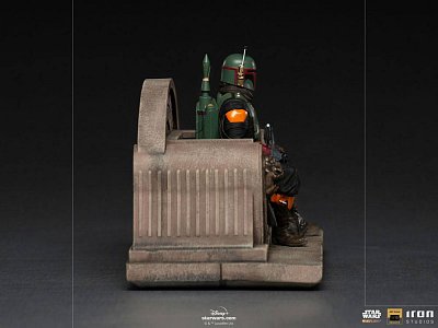 Star Wars The Mandalorian Deluxe Art Scale Statue 1/10 Boba Fett on Throne 18 cm