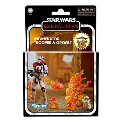 Star Wars: The Mandalorian Vintage Collection Action Figure 2022 Incinerator Trooper & Grogu 10 cm