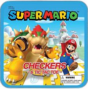 Super Mario Boardgame Checkers & Tic-Tac-Toe Mario vs. Bowser Collector\'s Game