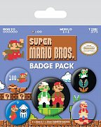 Super Mario Bros. Pin Badges 5-Pack