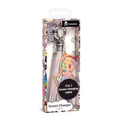 Tokidoki USB Charging Cable 3in1 with Keychain Glitter Tassel