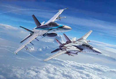 Top Gun Easy-Click Model Kit 1/72 F-14D Super Tomcat & F/A-18E Super Hornet - Damaged packaging