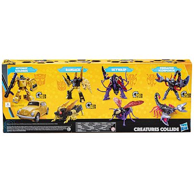 Transformers Generations Legacy Buzzworthy Bumblebee Action Figure 4-Pack Creatures Collide