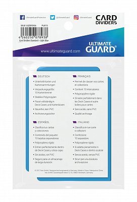Ultimate Guard Card Dividers Standard Size Light Blue (10)