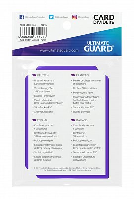 Ultimate Guard Card Dividers Standard Size Purple (10)