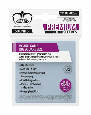 Ultimate Guard Premium Soft Sleeves for Board Game Cards Big Square (50)