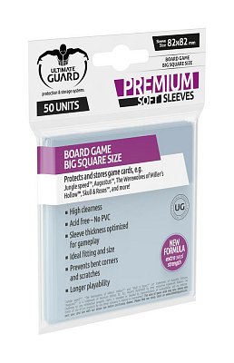 Ultimate Guard Premium Soft Sleeves for Board Game Cards Big Square (50)