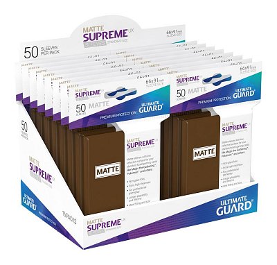 Ultimate Guard Supreme UX Sleeves Standard Size Matte Brown (50)