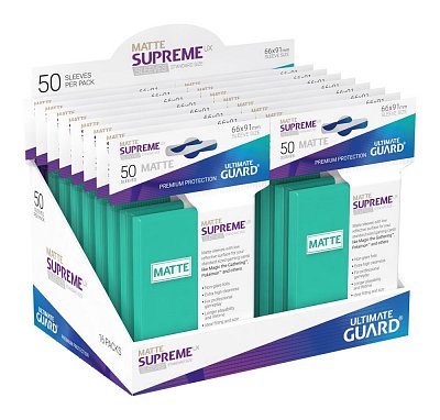 Ultimate Guard Supreme UX Sleeves Standard Size Matte Turquoise (50)