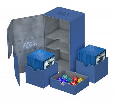 Ultimate Guard Twin Flip´n´Tray  Deck Case 200+ Standard Size XenoSkin Blue