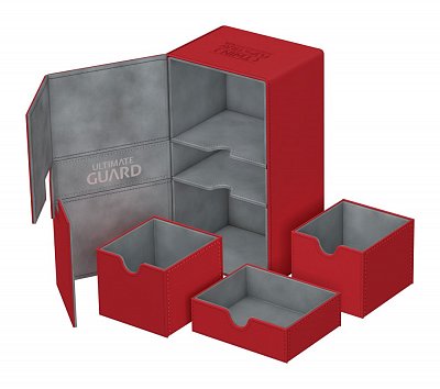 Ultimate Guard Twin Flip´n´Tray  Deck Case 200+ Standard Size XenoSkin Red