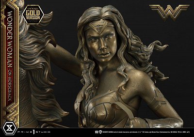 Wonder Woman Statue Wonder Woman on Horseback Gold Version 138 cm