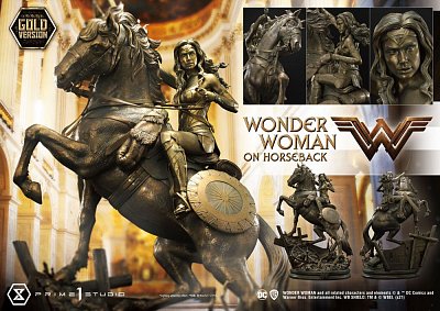 Wonder Woman Statue Wonder Woman on Horseback Gold Version 138 cm