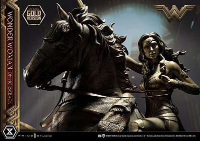 Wonder Woman Statue Wonder Woman on Horseback Gold Version 138 cm