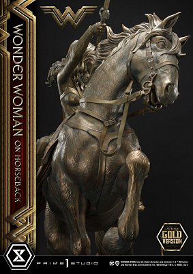 Wonder Woman Statue Wonder Woman on Horseback Gold Version 138 cm