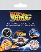Back to the Future Pin Badges 5-Pack DeLorean