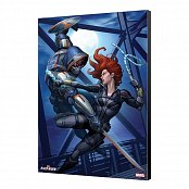 Black Widow Movie Wooden Wall Art Black Widow vs Taskmaster 34 x 50 cm