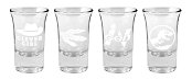 Jurassic Park Shotglass 4-Pack Logo & Symbols