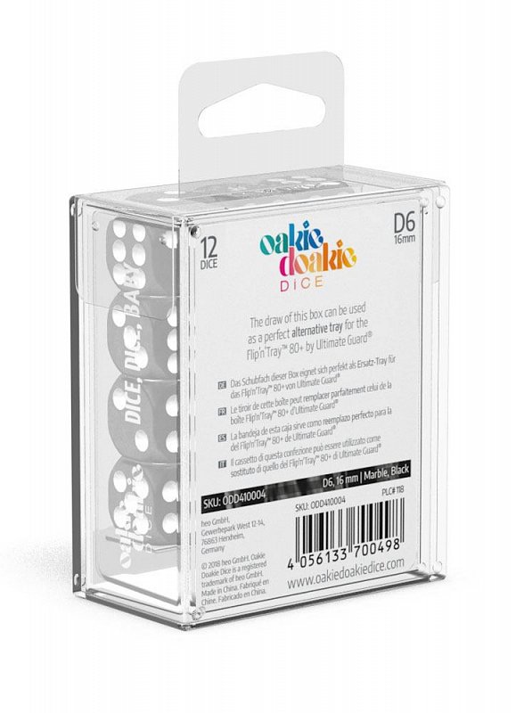 Oakie Doakie Dice D6 12/16 mm Marble Oakie Doakie Dice D6 12/16 mm Marble