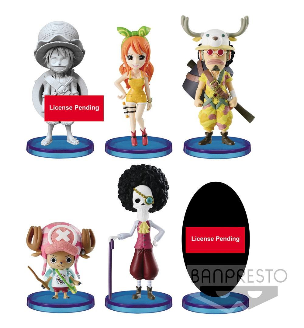 Set of 6 One Piece Stampede WCF ChiBi Figures 7 cm 