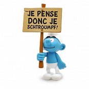 The Smurfs Collector Collection Statue Smurf wit a Sign 18 cm *French Version*