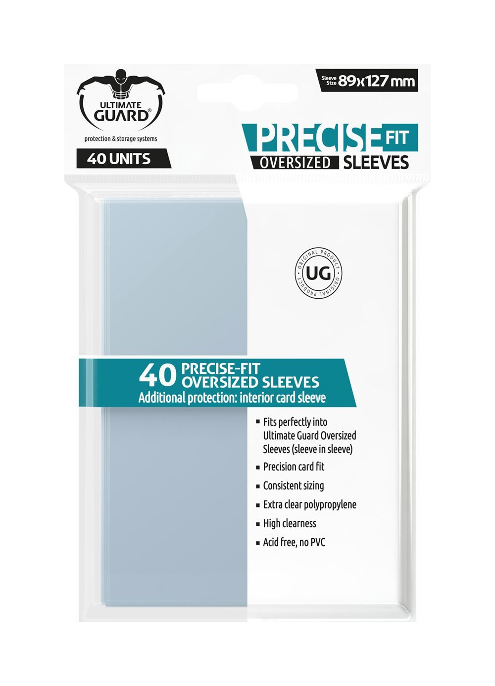 Magic Ultimate Guard 89x127mm Precise Fit Sleeves Oversized Transparent 