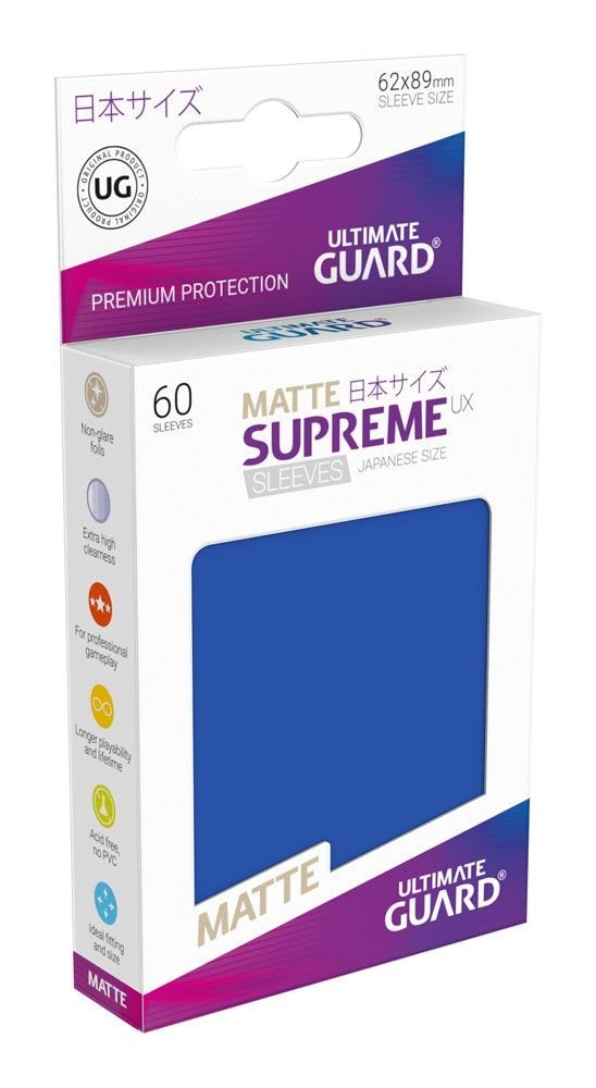 Matte BLUE Ultimate Guard SUPREME UX Japanese Size Card Sleeves 60 