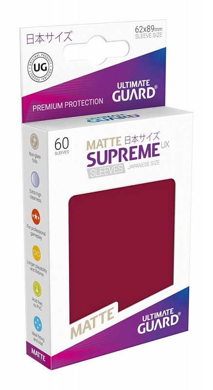 Matte ORANGE Ultimate Guard SUPREME UX Japanese Size Card Sleeves 60 