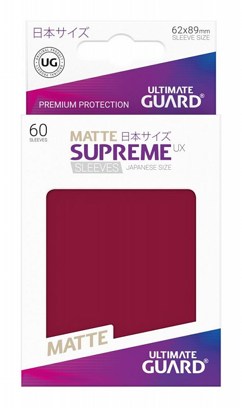 WHITE Ultimate Guard SUPREME UX Japanese Size Card Sleeves 60 