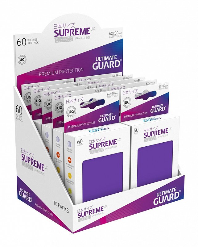 60 ULTIMATE GUARD SUPREME UX PURPLE JAPANESE Card SLEEVES Deck Protector CCG 